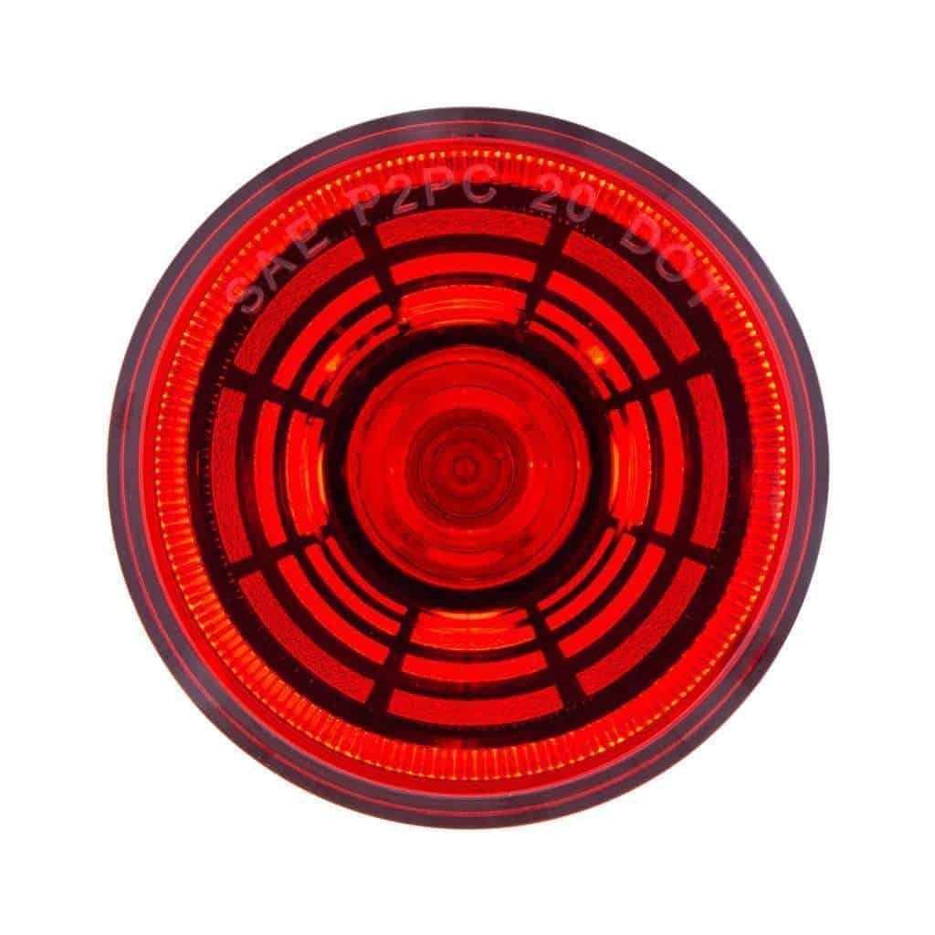 4 LED 2-1/2" Round Abyss Light (Clearance/Marker) – Red LED/Red Lens