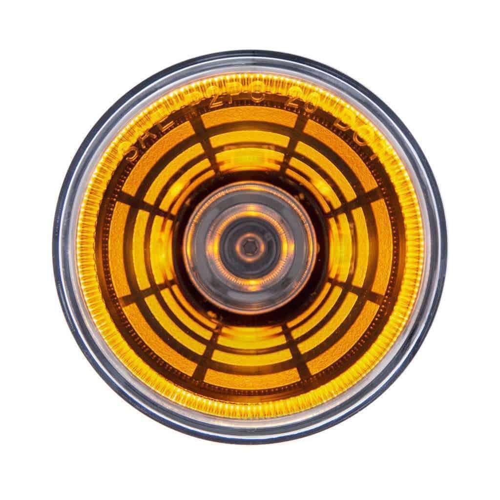 4 LED 2-1/2" Round Abyss Light (Clearance/Marker) – Amber LED/Clear Lens