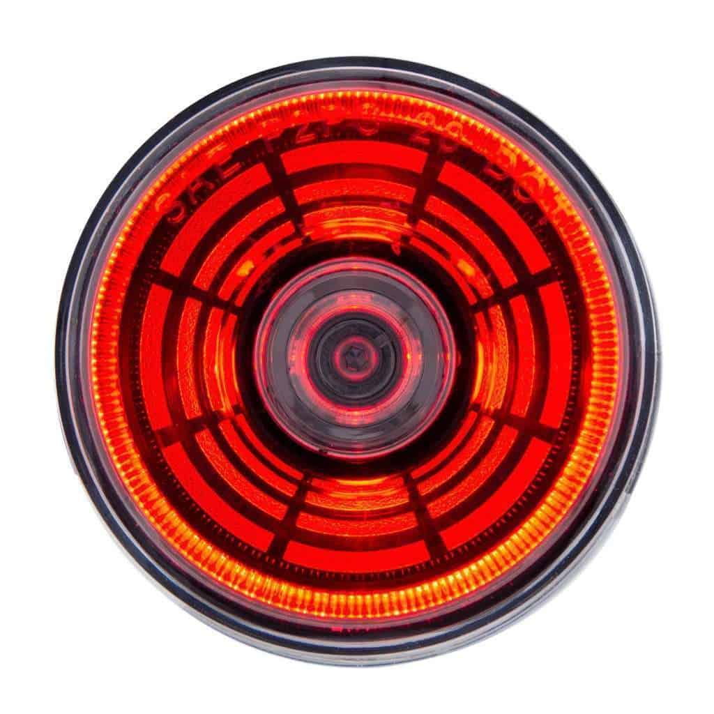 4 LED 2-1/2" Round Abyss Light (Clearance/Marker) – Red LED/Clear Lens