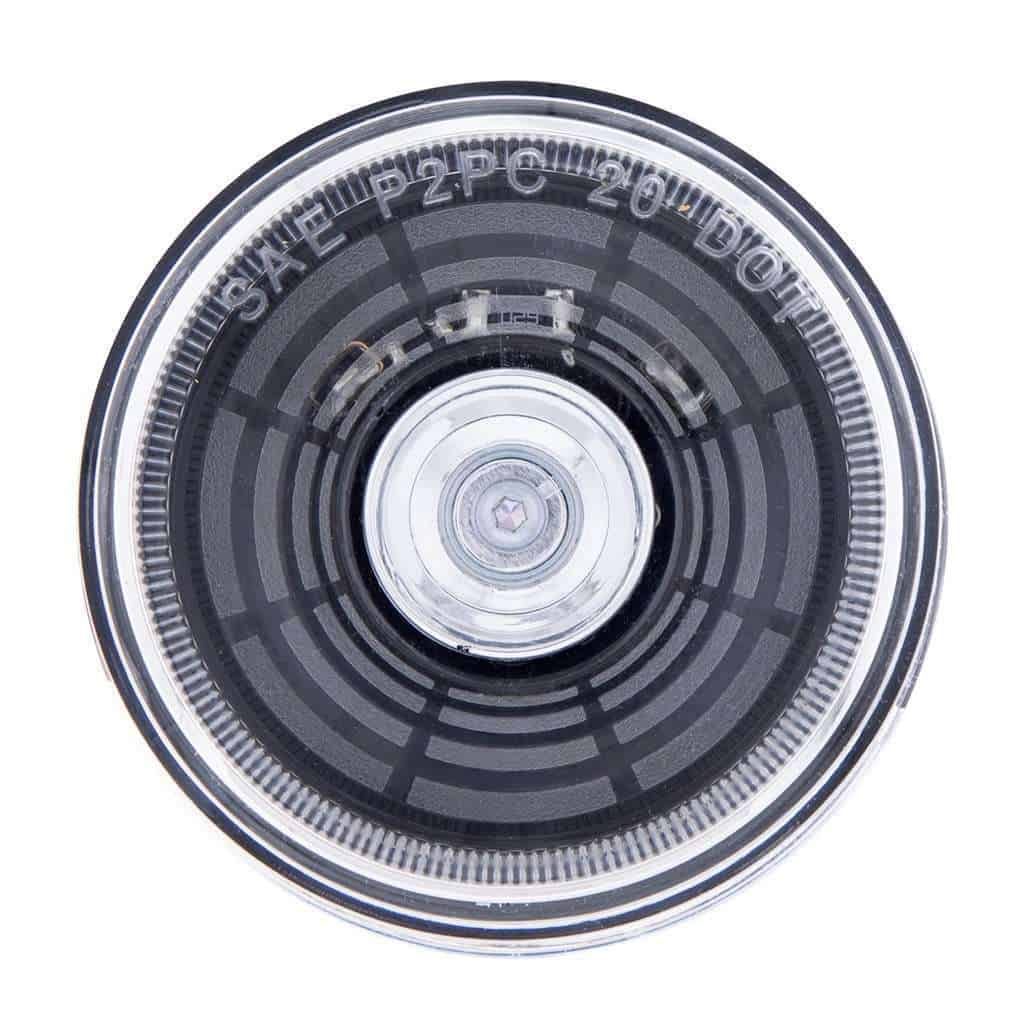 4 LED 2-1/2" Round Abyss Light (Clearance/Marker) – Red LED/Clear Lens