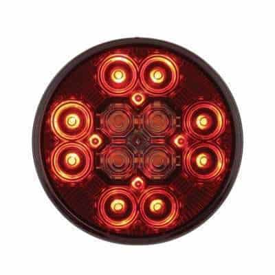 4" Round Combo Light with 12 LED Stop/Turn/Tail 16 LED Back-Up-Red LED
