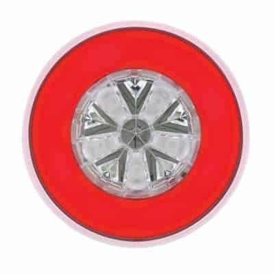 18 LED 4″ Round GloLight Turn Signal – Red LED/Red Lens