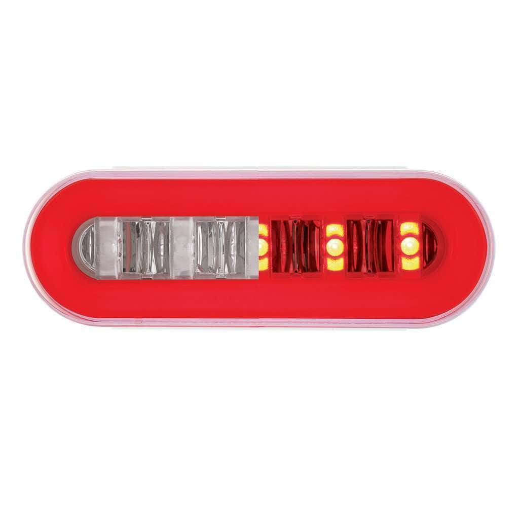 22 Led 6&Quot; Oval Glolight (Stop/Turn/Tail) - Red Led/Clear Lens 3 22 LED 6" Oval GloLight (Stop/Turn/Tail) - Red LED/Clear Lens