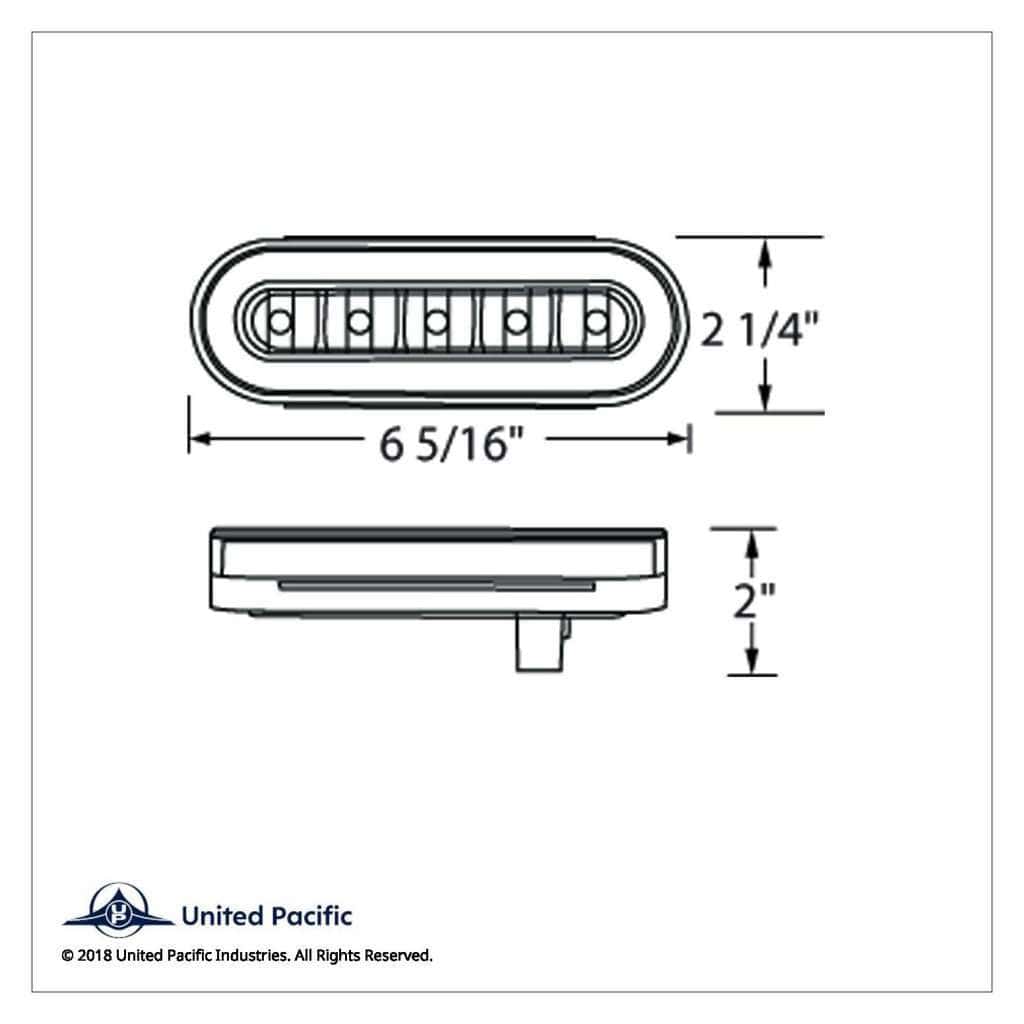 22 Led 6&Quot; Oval Glolight (Stop/Turn/Tail) - Red Led/Clear Lens 7 22 LED 6" Oval GloLight (Stop/Turn/Tail) - Red LED/Clear Lens