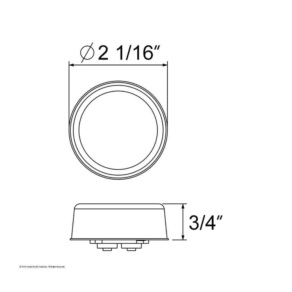 6 Led 2&Quot; Round Glolight (Clearance/Marker) - Red Led/Red Lens 5 6 LED 2" Round GloLight (Clearance/Marker) - Red LED/Red Lens