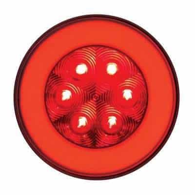 21 LED 4" Round GloLight (Stop, Turn & Tail)-Red LED