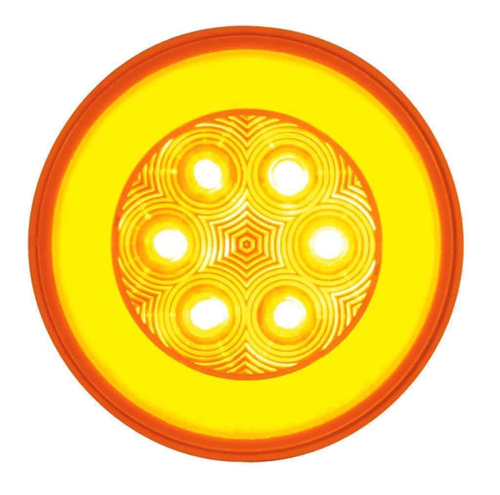 21 LED 4" GloLight Turn Signal – Amber LED/Amber Lens