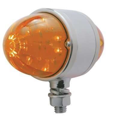 34 LED Watermelon Double Face Light W/ Chrome Housing-Amber LED
