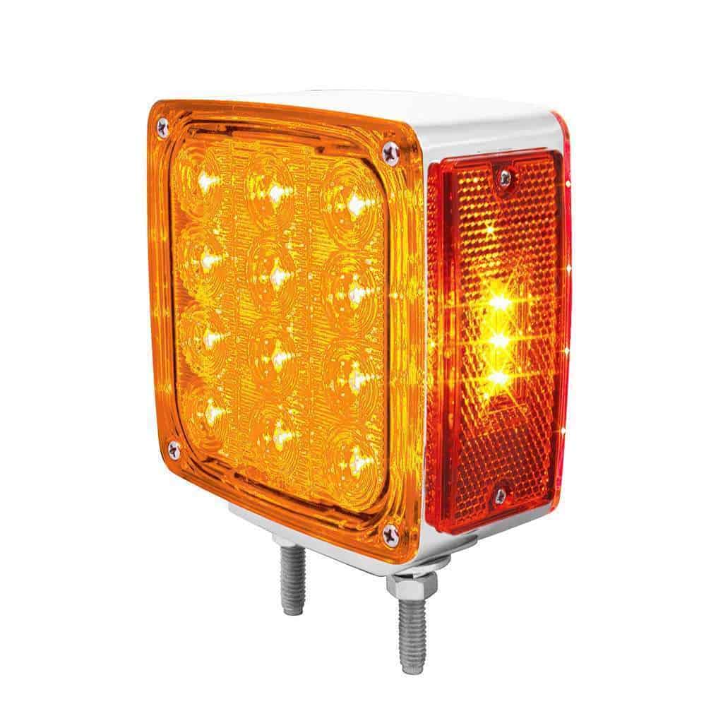 27 Led Double Face Turn Signal Light-Amber/Red Led And Lens 3 27 LED Double Face Turn Signal Light
