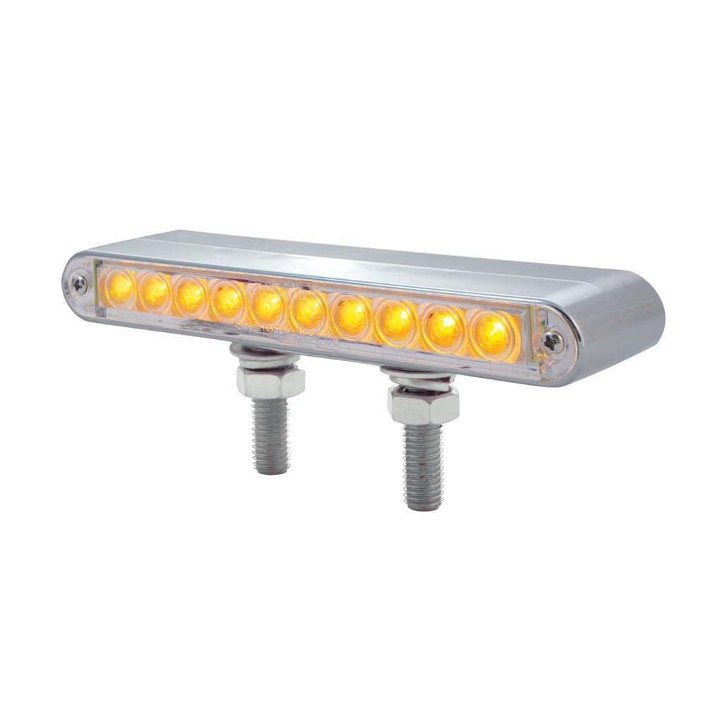 20 LED 6-1/2" Double Face Light Bar - Amber LED/Clear Lens