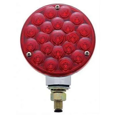 21 LED Single Face Turn Signal Light - Red LED/Red Lens
