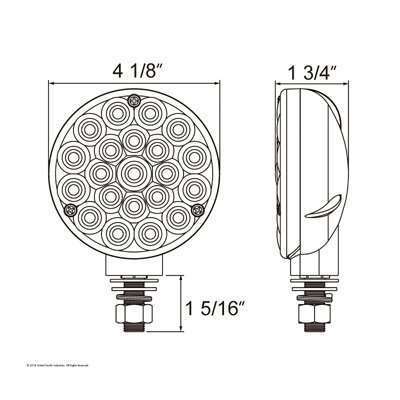 21 Led Single Face Turn Signal Light - Red Led/Red Lens 4 21 LED Single Face Turn Signal Light - Red LED/Red Lens