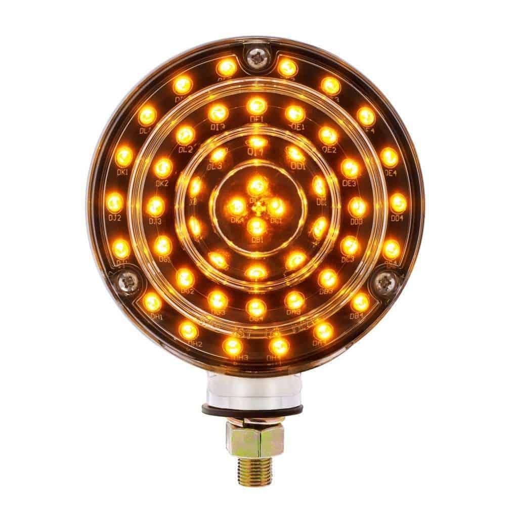 88 LED Single Stud Double Face Turn Signal Light-Amber/Red LED