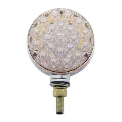 42 LED Double Face Turn Signal Light - Amber & Red LED/Clear Lens