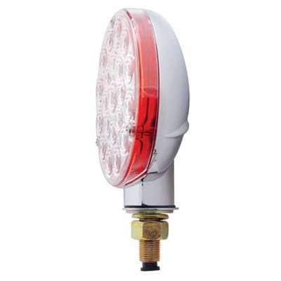21 LED Single Face Turn Signal Light - Red LED/Clear Lens