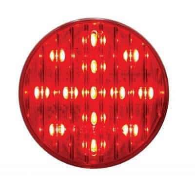 13 LED 2-1/2" Round Clearance/Marker Light-Red LED/Red Lens