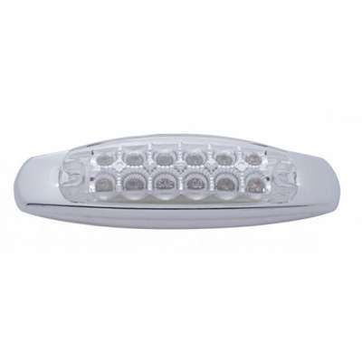 12 Led Reflector Rectangular Light With Bezel (Clearance/Marker) - Amber Led/Clear Lens 3 12 LED Reflector Rectangular Light With Bezel (Clearance/Marker) - Amber LED/Clear Lens