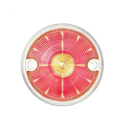 15 LED 3" Series 1 Light Only For Double Face Light Housing - Red LED/Clear Lens