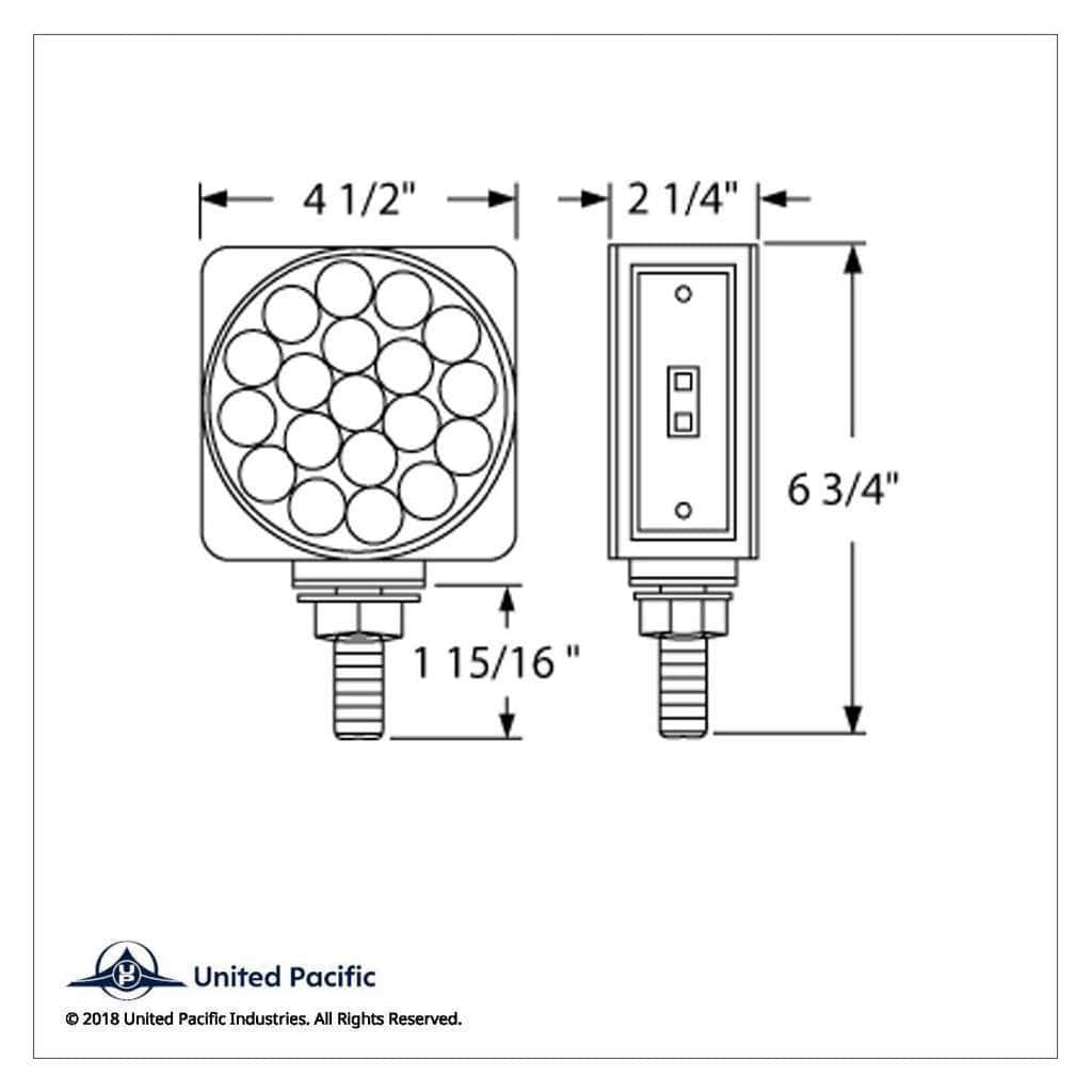 45 Led Single Stud Double Face Turn Signal Light-Amber/Red Led-Clear Lens 3 45 LED Single Stud Double Face Turn Signal Light-Amber/Red LED-Clear Lens