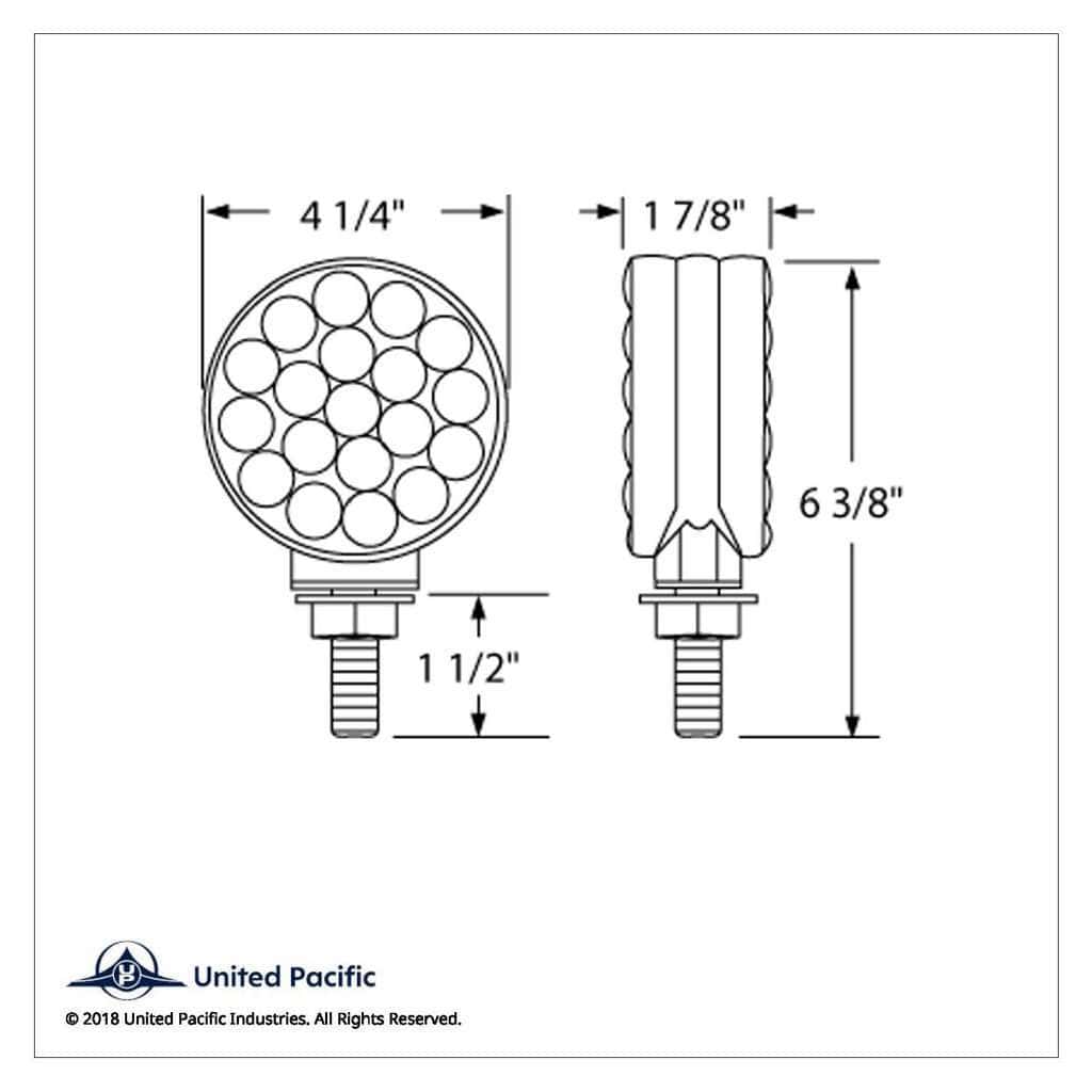 42 Led Double Face Turn Signal Light - Amber Led/Amber Lens 3 42 LED Double Face Turn Signal Light - Amber LED/Amber Lens