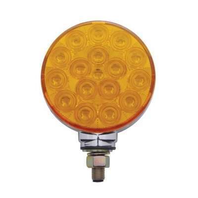 34 LED Single Stud Reflector Double Face Turn Signal Light - Amber & Red LED