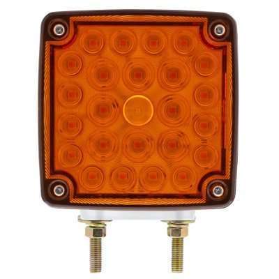 52 Led Double Stud Double Face Turn Signal Light - Amber/Red Led - Amber &Amp; Red Lens 2 52 LED Double Stud Double Face Turn Signal Light - Amber/Red LED - Amber & Red Lens