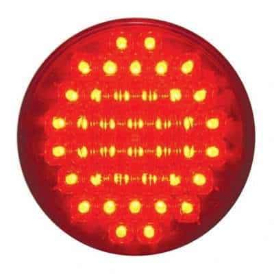 40 LED 4" Round Stop-Turn-Tail Light – Red LED/Red Lens