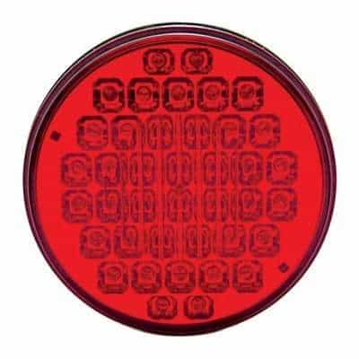 40 LED 4" Round Stop-Turn-Tail Light – Red LED/Red Lens