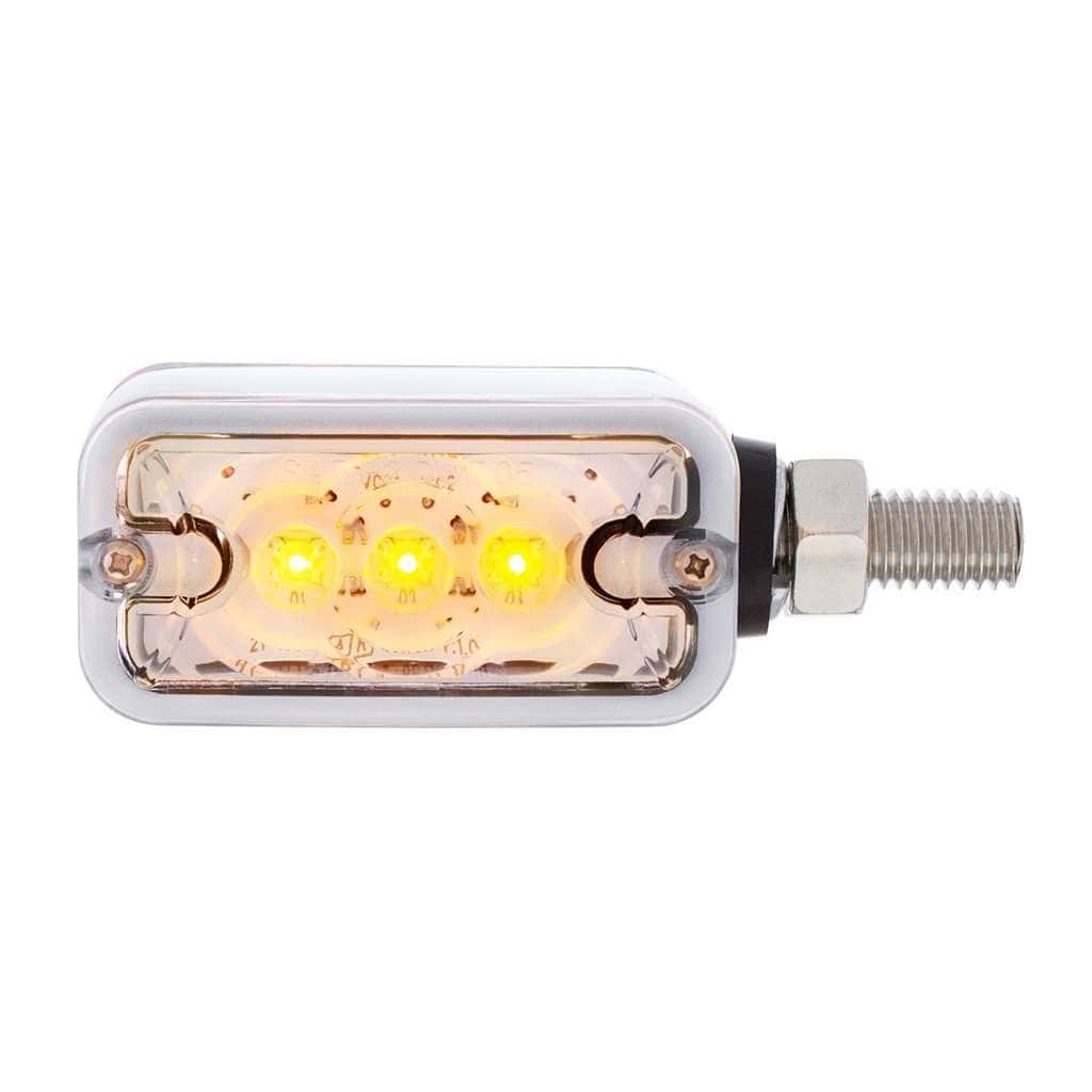 6 Led Single Function Double Face Light - Horizontal Mount - Amber &Amp; Red Led/Clear Lens 5 6 LED Single Function Double Face Light - Horizontal Mount - Amber & Red LED/Clear Lens