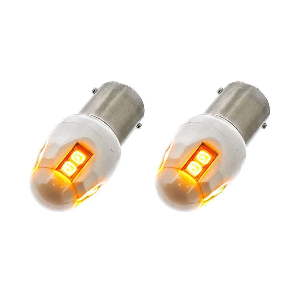 High Power 8 LED 1156 Type Bulb (Pair)-Amber