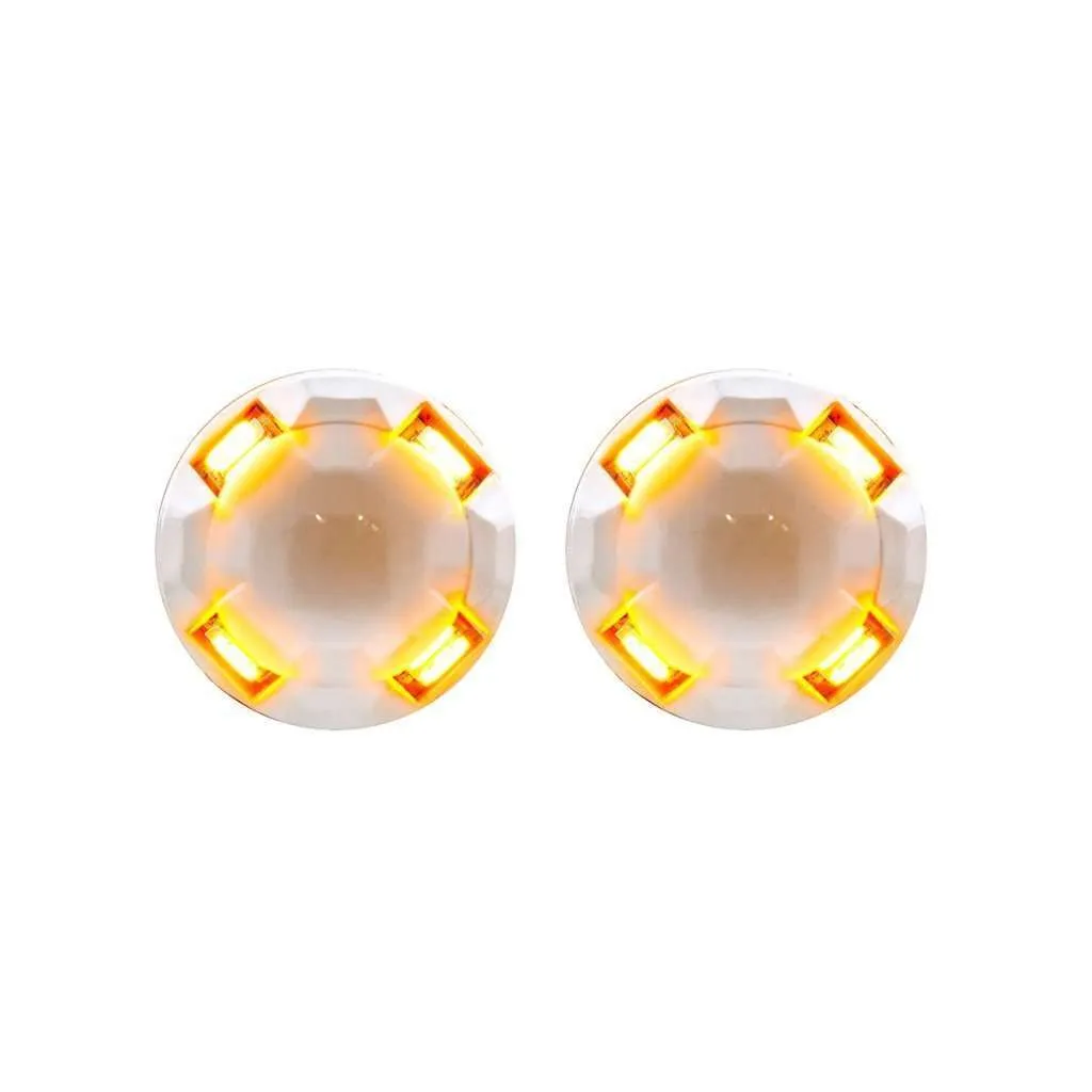 High Power 8 Led 1156 Type Bulb (Pair)-Amber (Flawed) 5 High Power 8 LED 1156 Type Bulb (Pair)-Amber