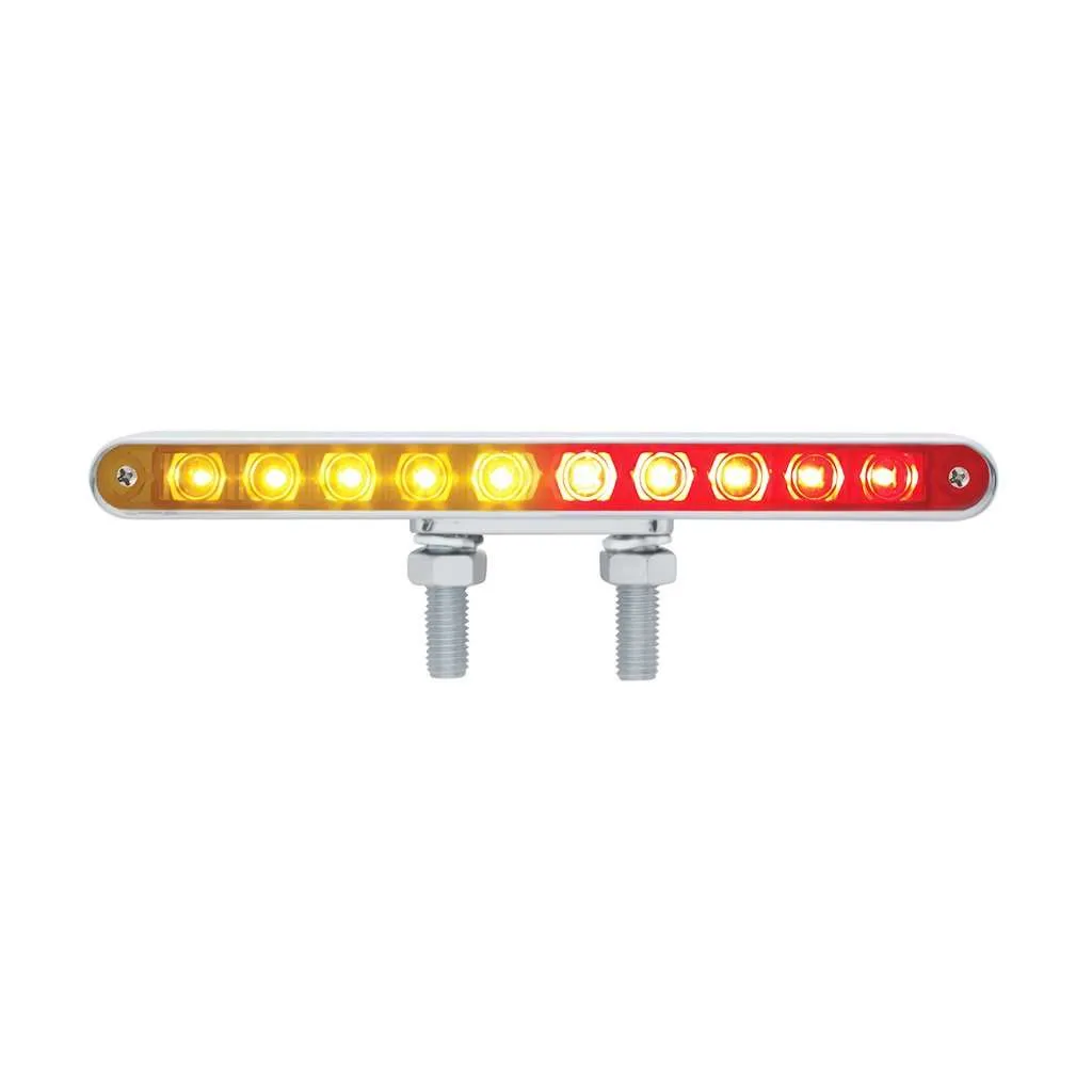 20 LED 9" Double Face Light Bar-Amber/Red LED