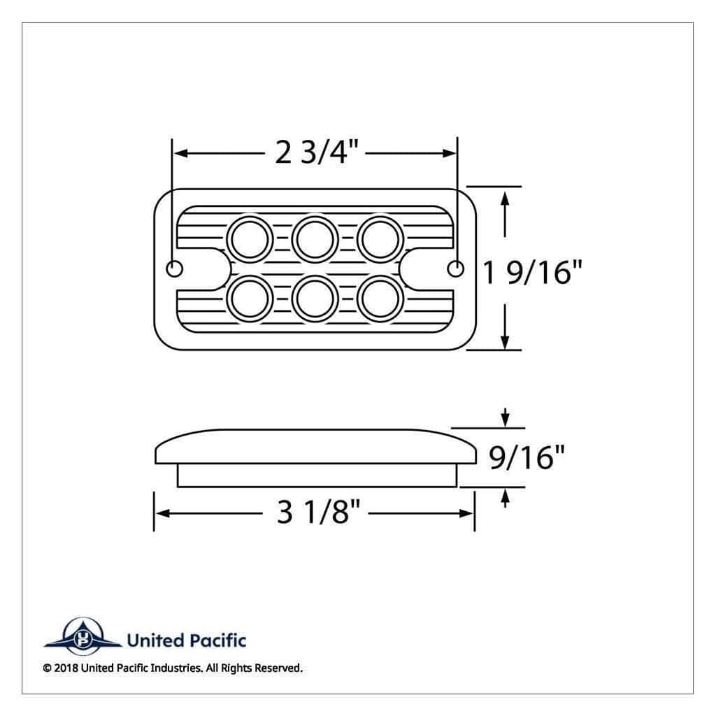 6 Led Dual Function Light - Red Led/Red Lens 3 6 LED Dual Function Light - Red LED/Red Lens