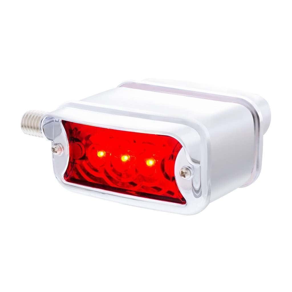 6 Led Single Function Double Face Light W/Visor - Horizontal Mount - Amber &Amp; Red Led 3 6 LED Single Function Double Face Light W/Visor - Horizontal Mount - Amber & Red LED