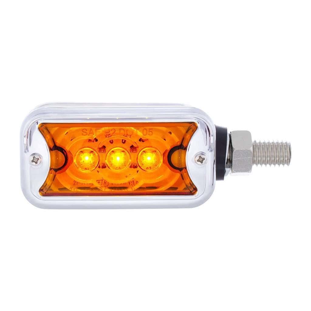 6 Led Single Function Double Face Light W/Visor - Horizontal Mount - Amber &Amp; Red Led 5 6 LED Single Function Double Face Light W/Visor - Horizontal Mount - Amber & Red LED