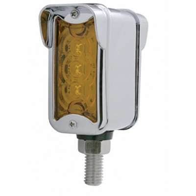 3 LED Single Function Double Face Light - Amber/Red LED with Visor (Vertical Mount)