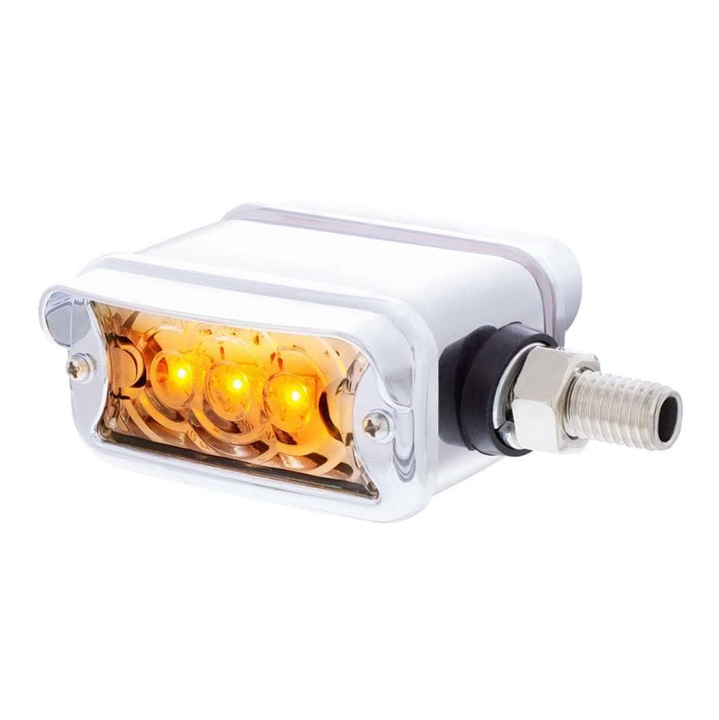 6 Led Single Function Double Face Light W/Visor - Horizontal Mount - Amber &Amp; Red Led 8 6 LED Single Function Double Face Light W/Visor - Horizontal Mount - Amber & Red LED