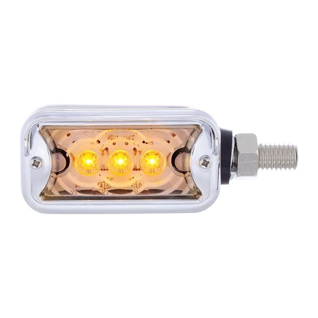 6 Led Single Function Double Face Light W/Visor - Horizontal Mount - Amber &Amp; Red Led 11 6 LED Single Function Double Face Light W/Visor - Horizontal Mount - Amber & Red LED