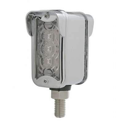 3 LED Single Function Double Face Light - Amber/Red LED with Visor (Vertical Mount)