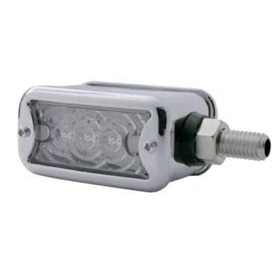 6 LED Single Function Double Face Light W/Bezel - Horizontal Mount - Amber & Red LED