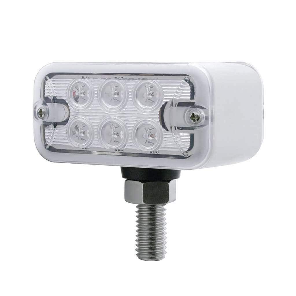 12 Led Dual Function Double Face Light (T-Mount)-Clear 3 12 LED Dual Function Double Face Light Amber/Red LED-T-Mount Clear Lens