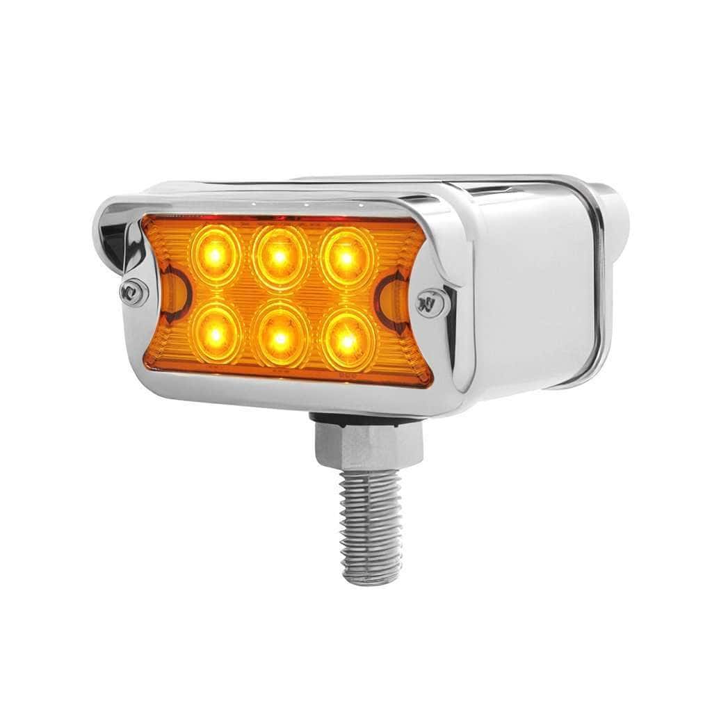 12 LED Dual Function Double Face Light Amber/Red LED-T-Mount Amber/Red Lens