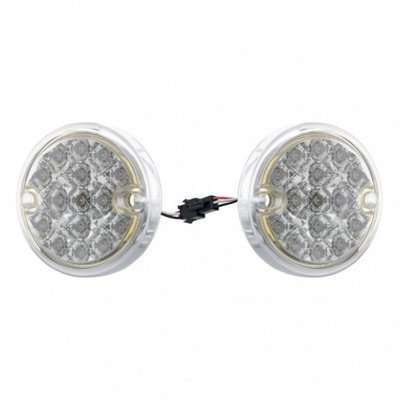 30 Led 3&Quot; Dual Function Reflector Double Face Light Kit Amber/Red Led 6 30 LED 3" Dual Function Reflector Double Face Light Kit