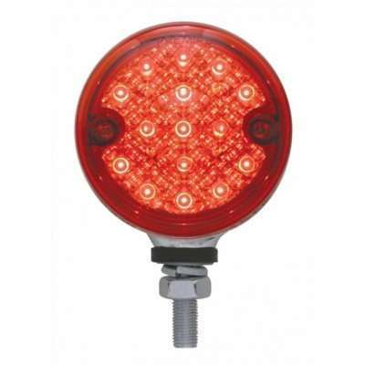 15 LED 3" Reflector Single Face Light – Red LED / Red Lens
