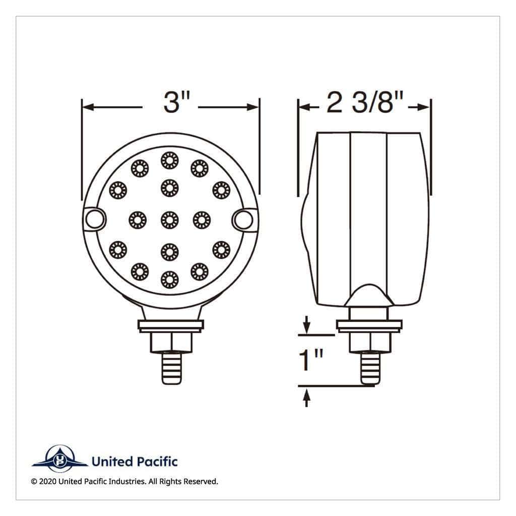 15 Led 3&Quot; Reflector Single Face Light – Red Led / Clear Lens 3 15 LED 3" Reflector Single Face Light – Red LED / Clear Lens