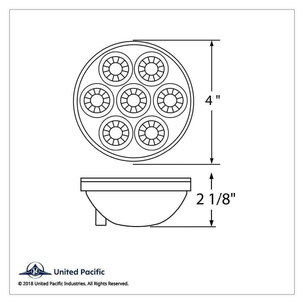 7 Led 4&Quot; Round Reflector Light (Stop/Turn/Tail) - Red Led/Red Lens 3 7 LED 4" Round Reflector Light (Stop/Turn/Tail) - Red LED/Red Lens