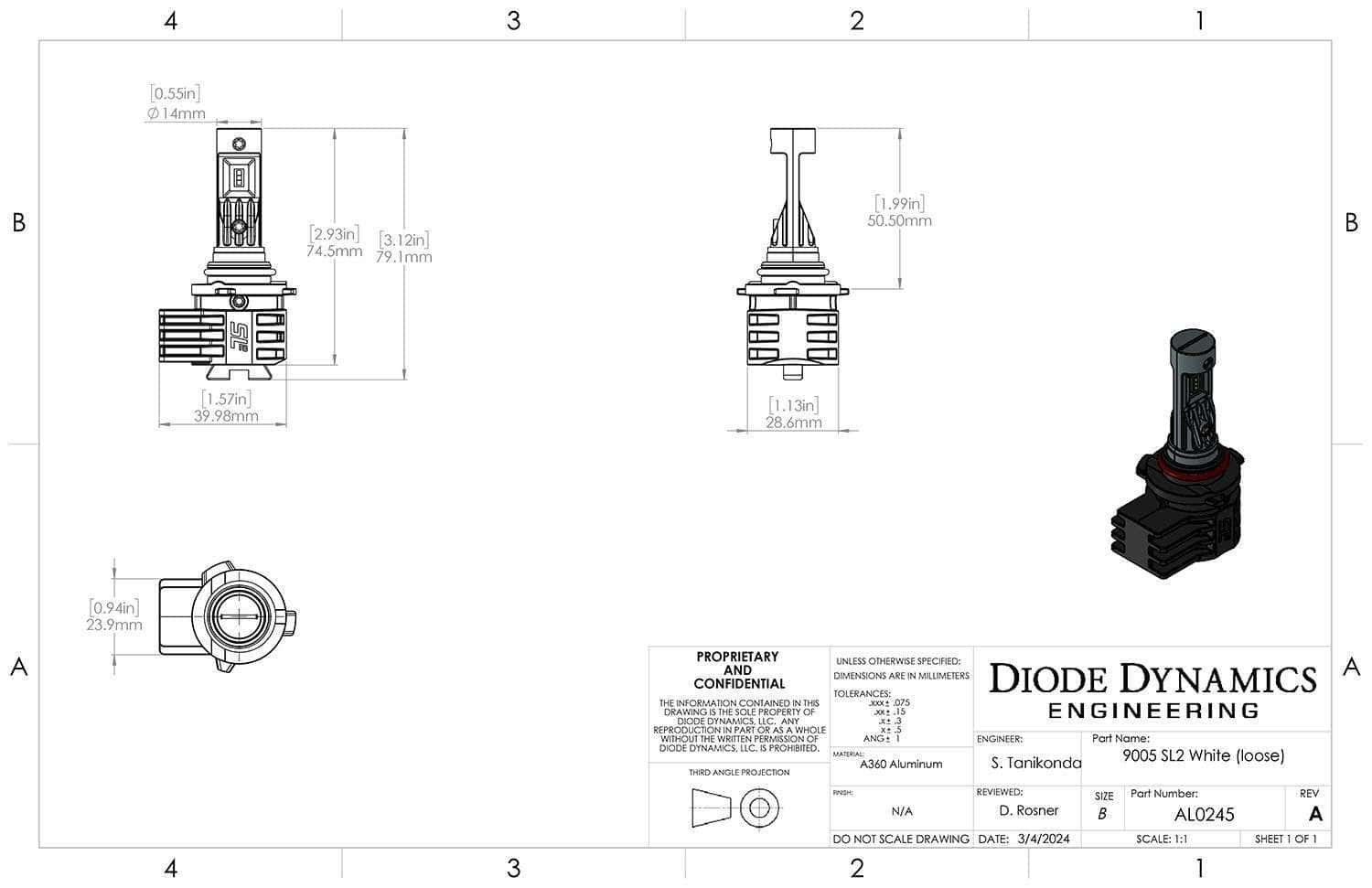 Diode Dynamics 9005/9011/H10 Sl2 Led Bulbs (Pair) 7 Diode Dynamics 9005 SL2 LED Bulbs (pair)
