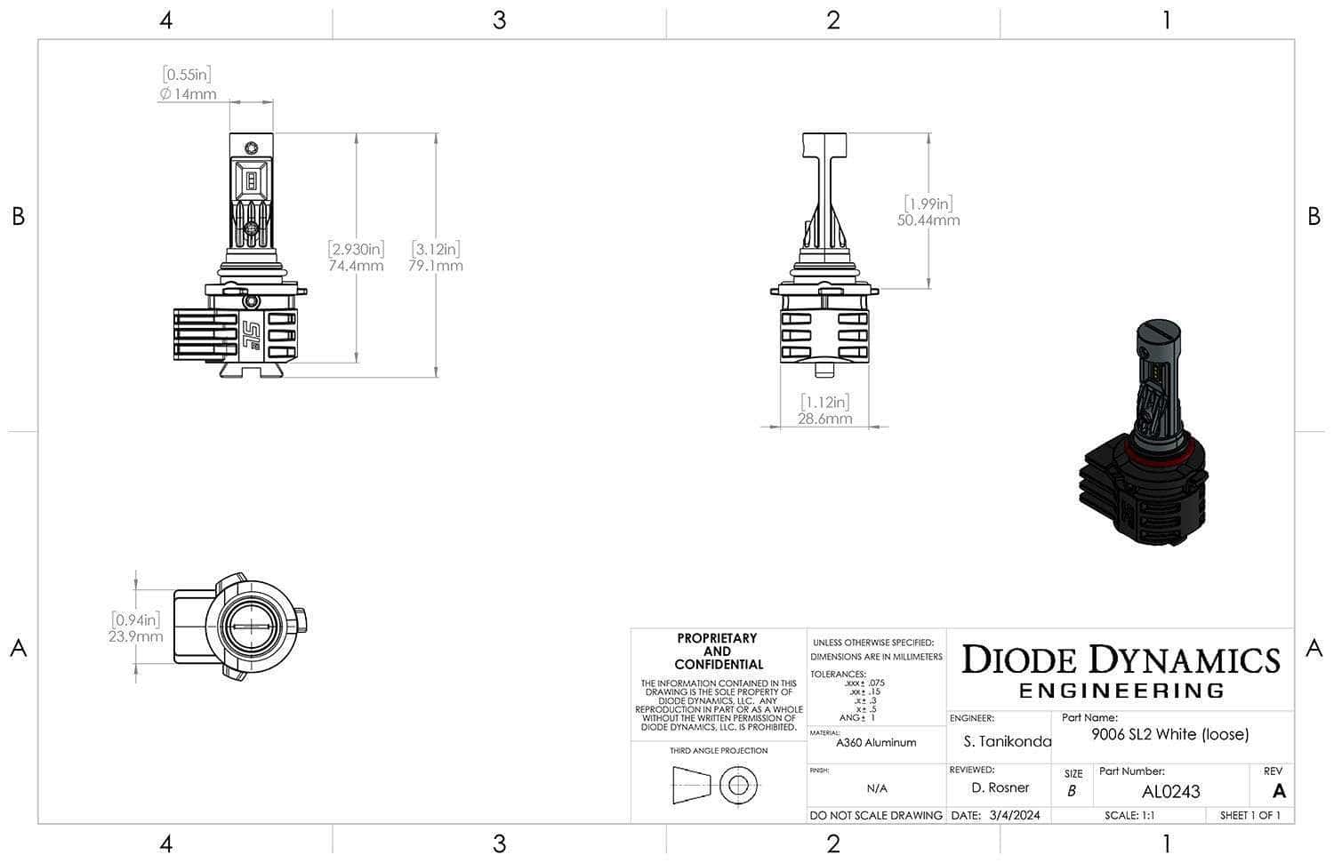 Diode Dynamics 9006/9012 Sl2 Led Bulbs (Pair) 7 Diode Dynamics 9006 SL2 LED Bulbs (pair)