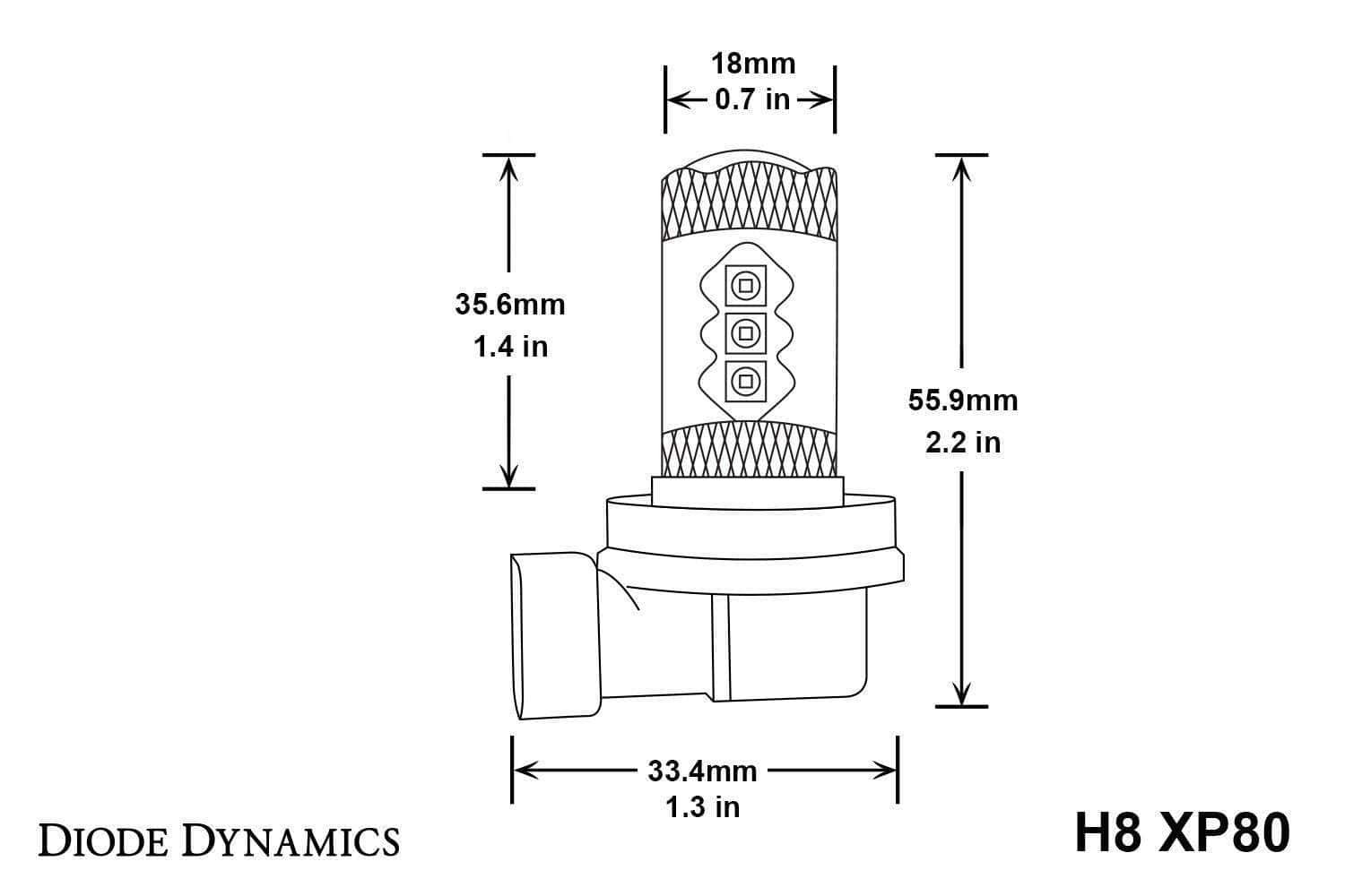 Diode Dynamics H8 Xp80 Led Bulbs 5 Diode Dynamics H8 XP80 LED Bulbs