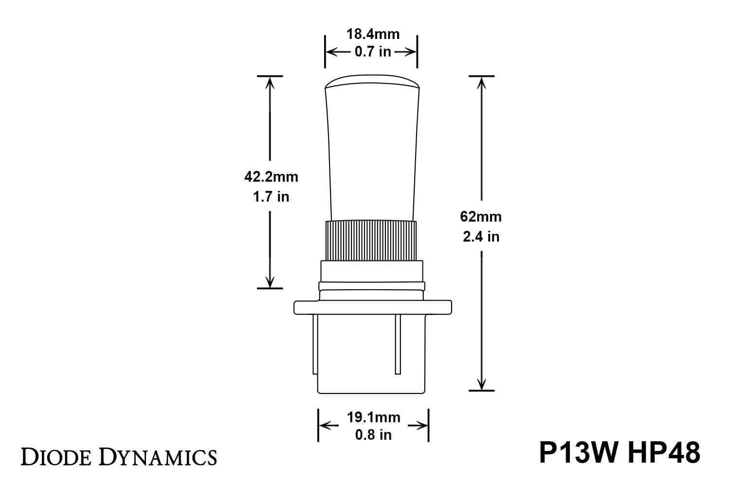 Diode Dynamics P13W Hp48 Led Bulbs 4 Diode Dynamics P13W HP48 LED Bulbs